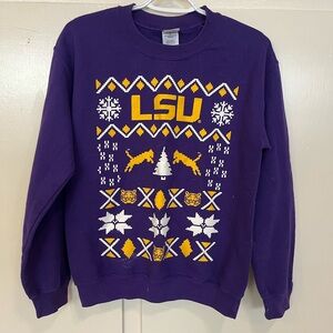 LSU long sleeve Christmas themed pullover.